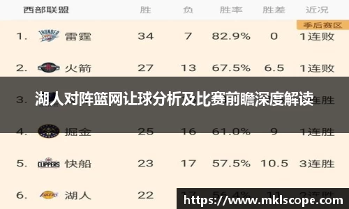湖人对阵篮网让球分析及比赛前瞻深度解读